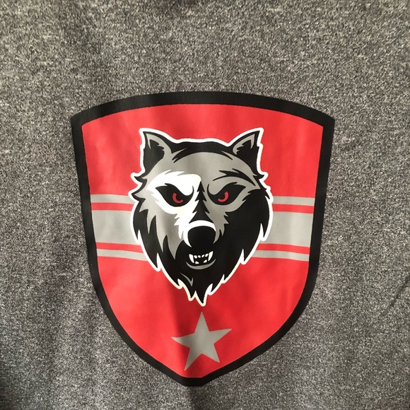 NWT BSN Sport Recruit Hoodie Youth L Ridgemont Wolves Steel Grey BSN3005 - Picture 4 of 5